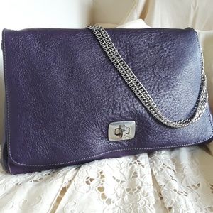SOLD All leather Malaika purple shoulder/handbag